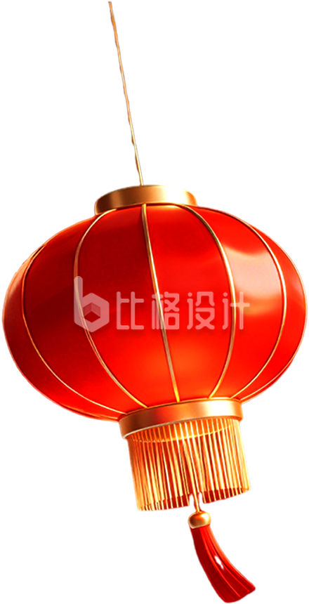 红色灯笼喜庆3D