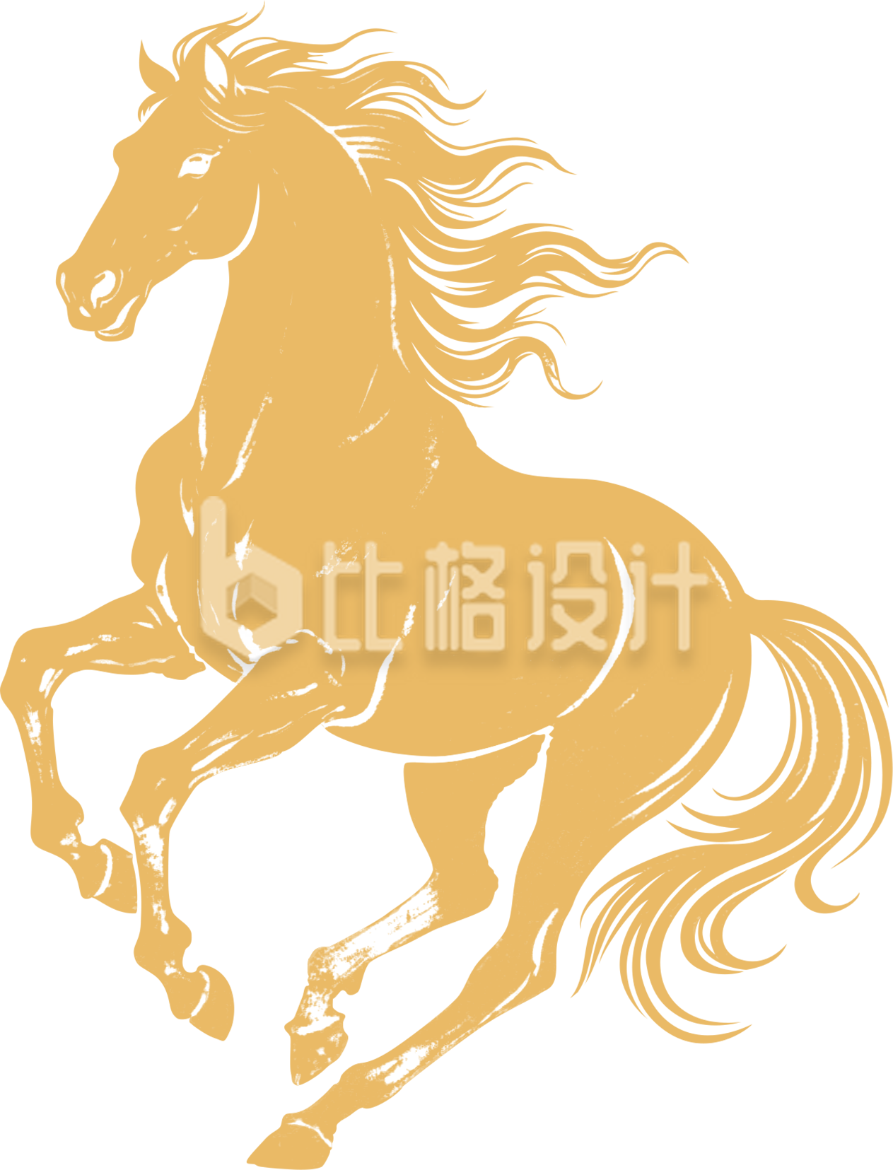 金色手绘马