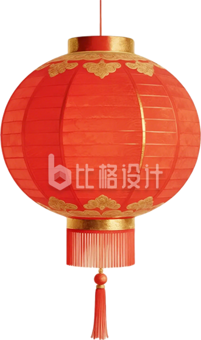 红色中国风灯笼