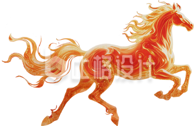马年骏马手绘