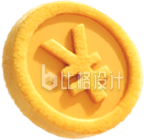 黄色毛毡金币