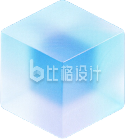 3D蓝色正方体