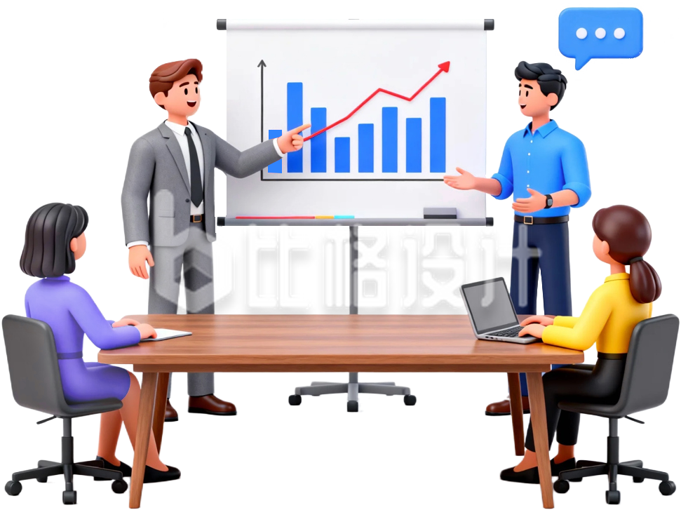 3D人物工作汇报场景
