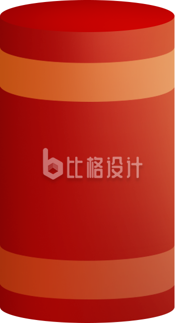 鞭炮红色扁平手绘