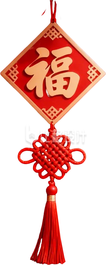 喜庆福字中国结