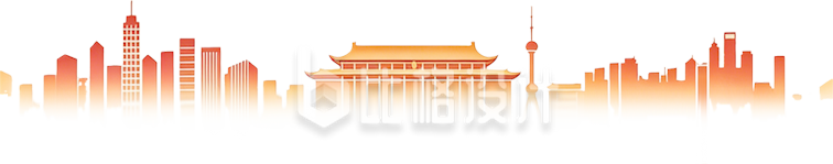 建筑手绘渐变