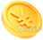 一个金黄色金币3D手绘