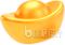 一个金黄色元宝3D手绘