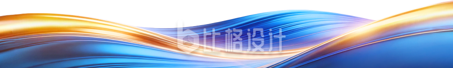 波浪蓝色科技手绘