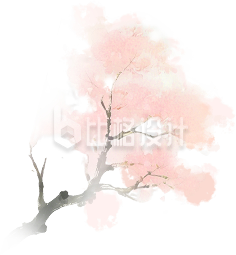 花树粉色手绘