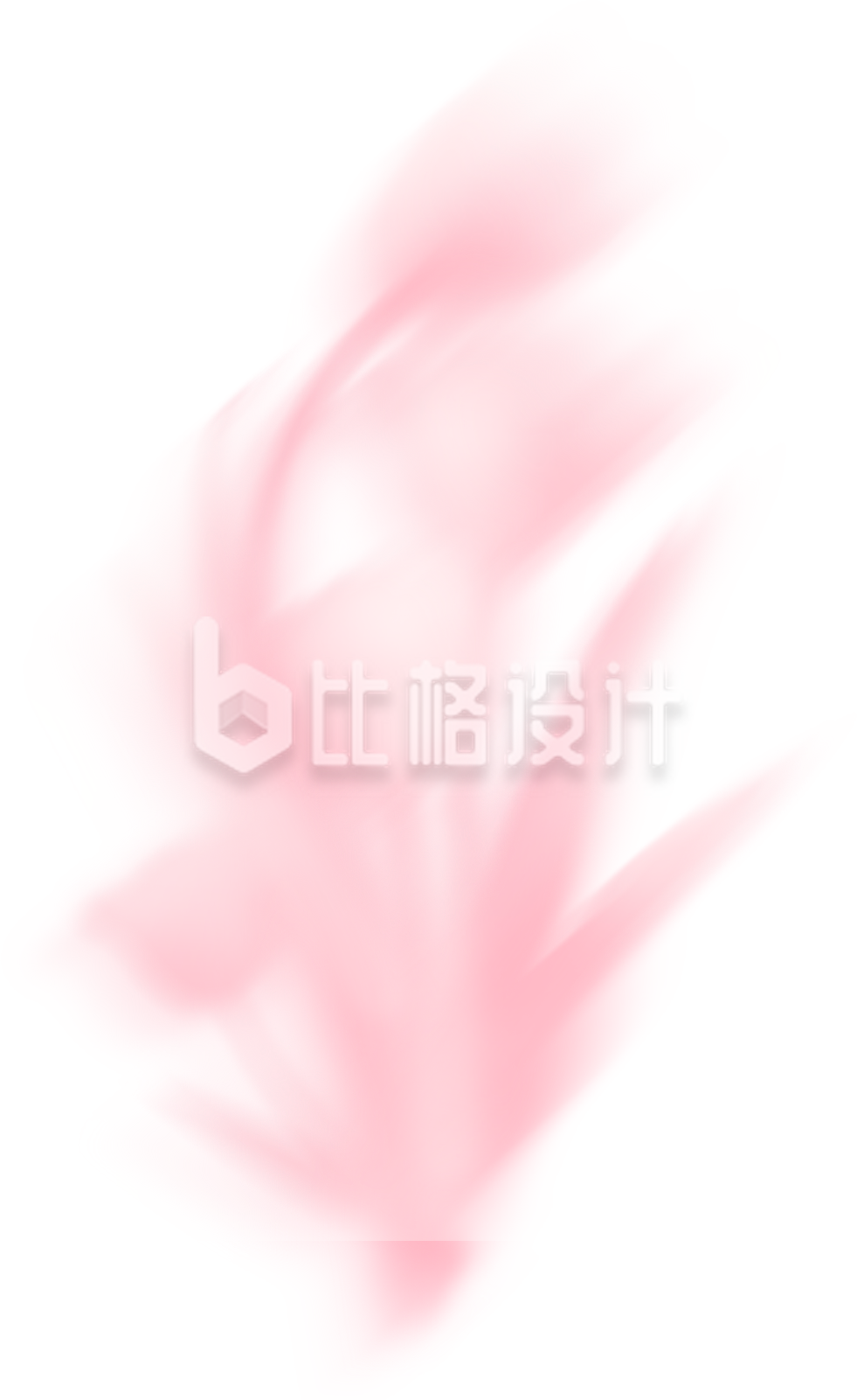 手绘模糊花朵