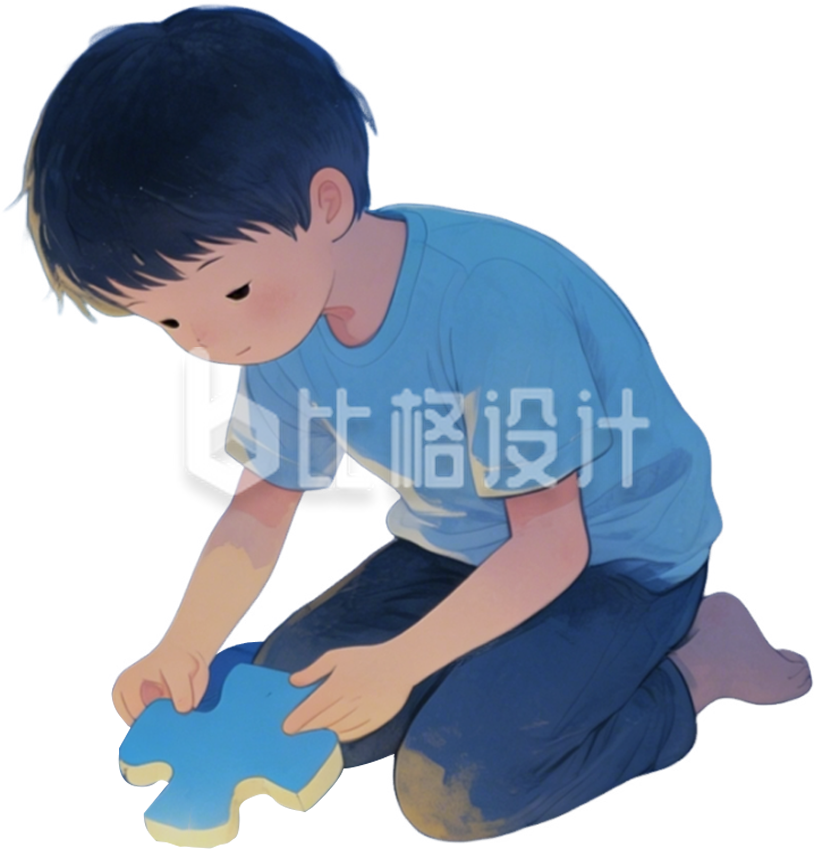 儿童积木手绘