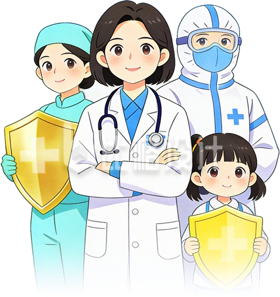 人物医疗手绘医护人员
