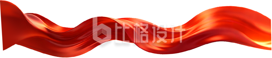 红绸手绘红色