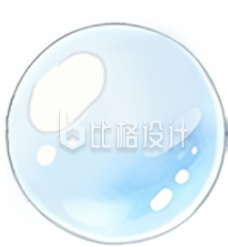气泡手绘蓝色