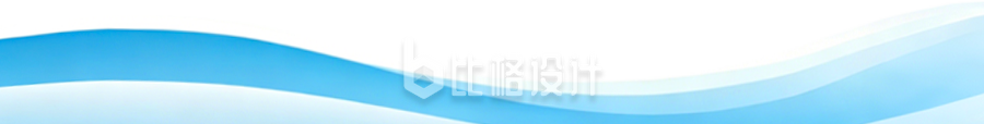 蓝色波浪手绘