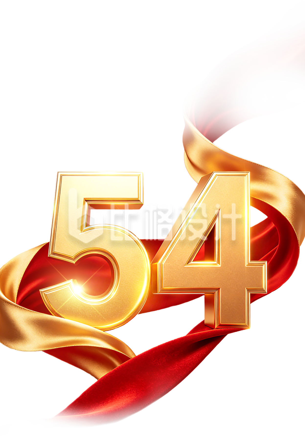 五四青年节数字红绸
