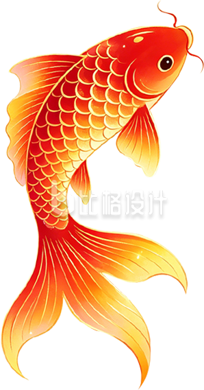 手绘锦鲤鱼