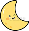 黄色月亮手绘