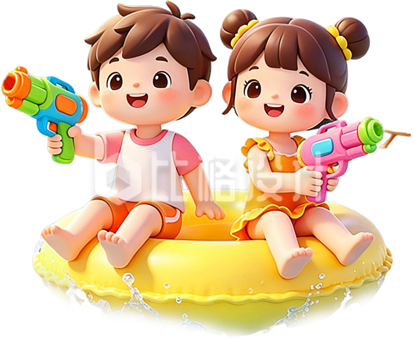 儿童可爱3D游泳