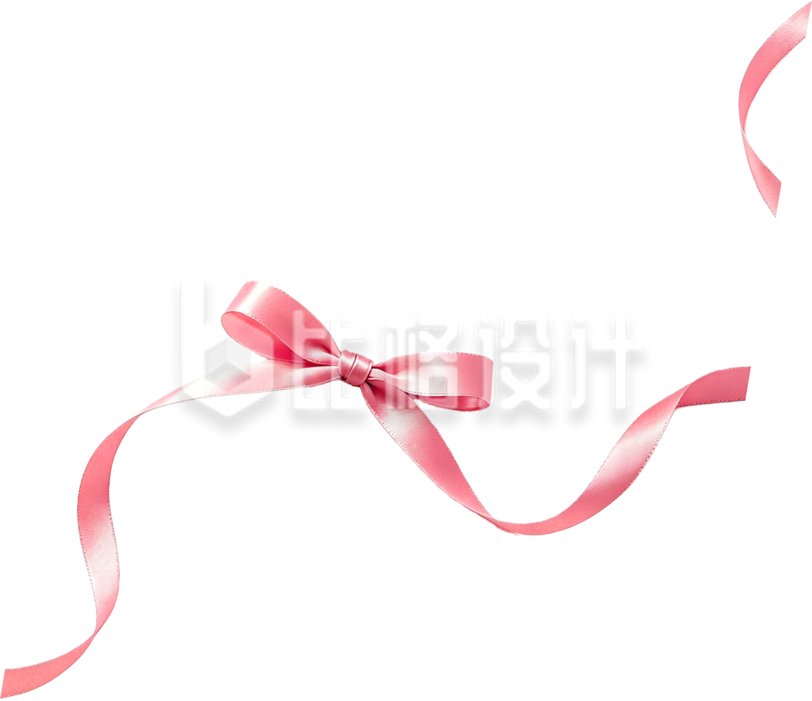 丝带蝴蝶结粉色实景