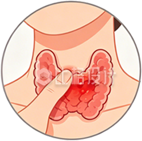 甲状腺医疗健康手绘