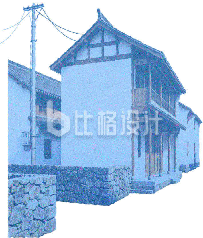 蓝色建筑房屋免抠图片