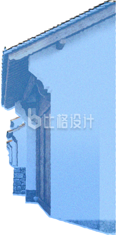 蓝色建筑房屋免抠图片