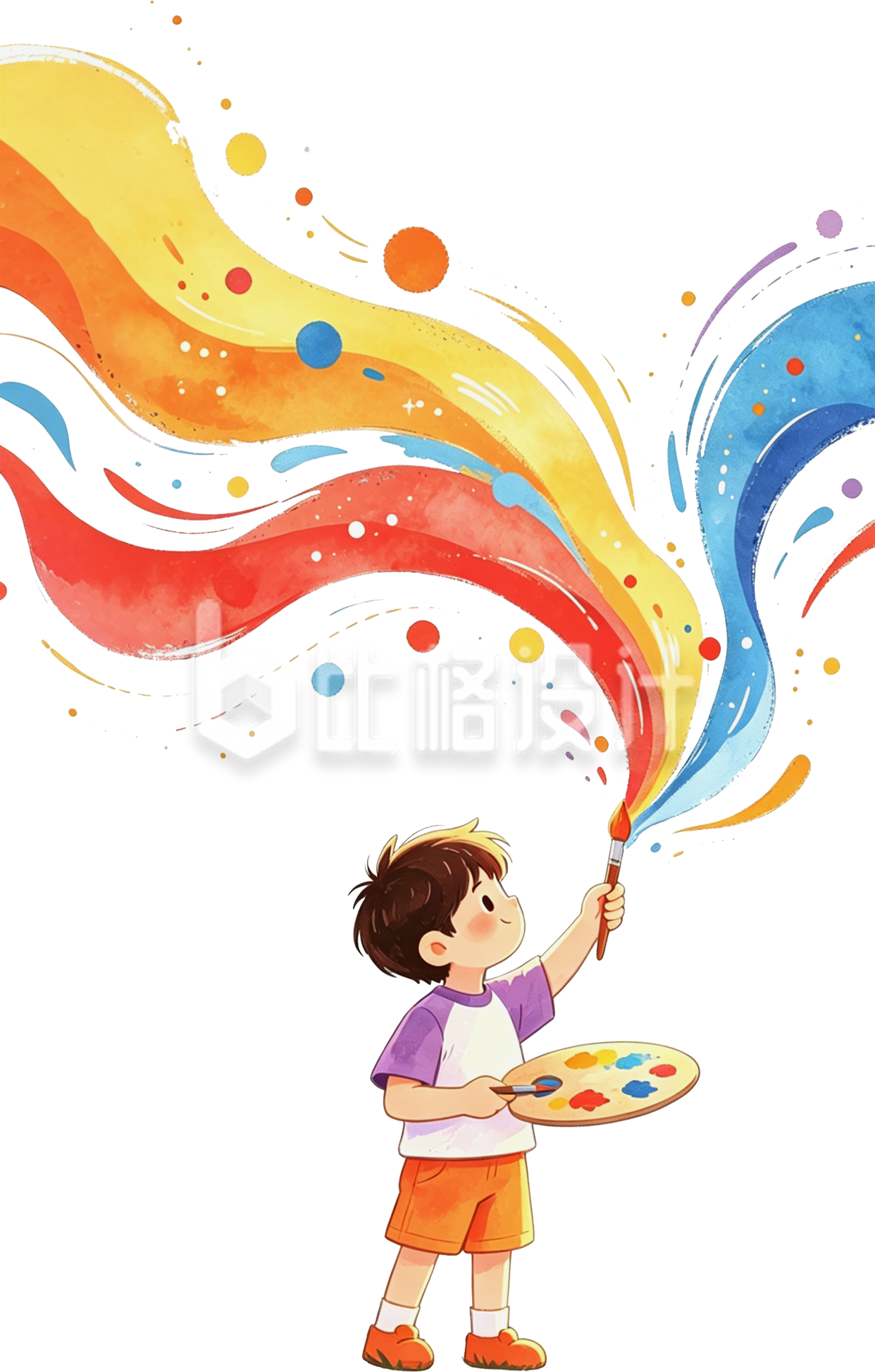 儿童绘画彩色手绘