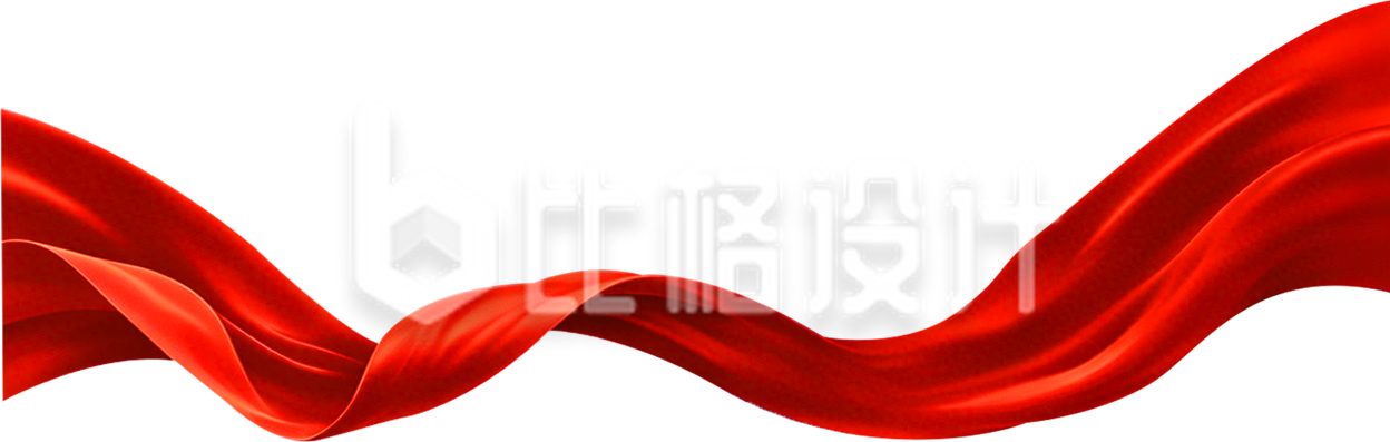 红绸红色手绘