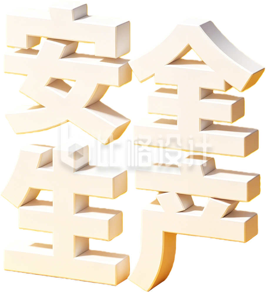3D安全生产艺术字