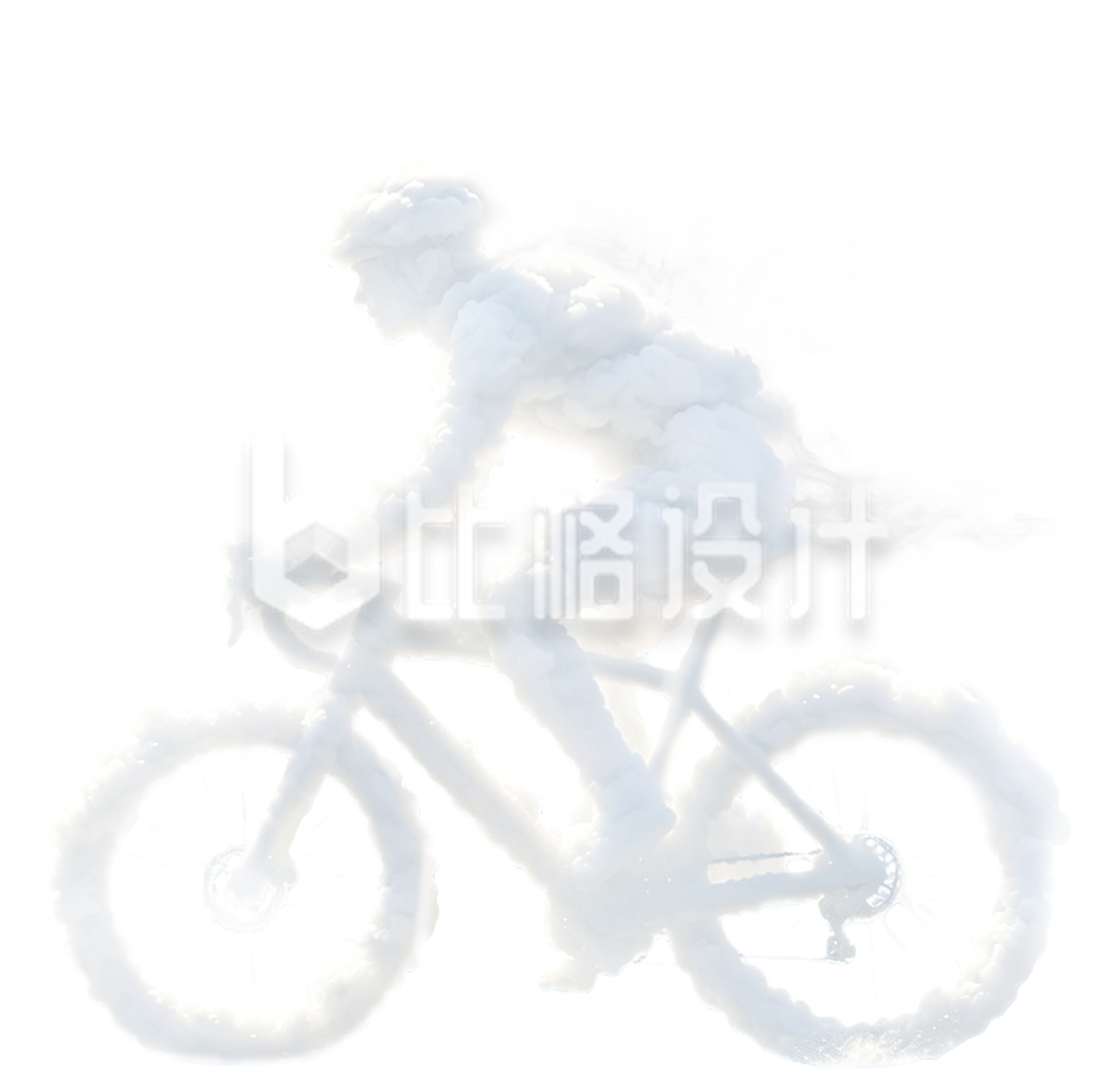 骑行形状的云