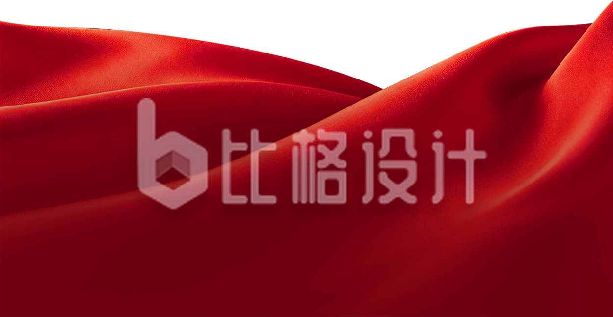 红绸红色手绘